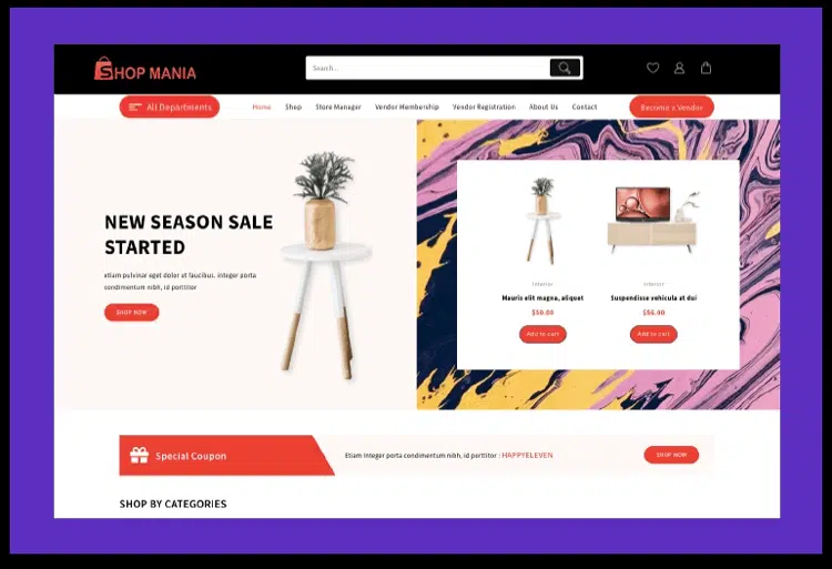 Shop Mania - Fastest WooCommerce WordPress Theme
