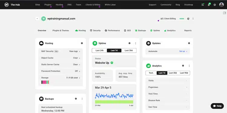 The Hub lets you easily manage unlimited sites hosted with WPMU DEV or elsewhere.