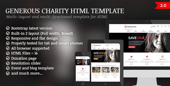 Generous Charity HTML Template