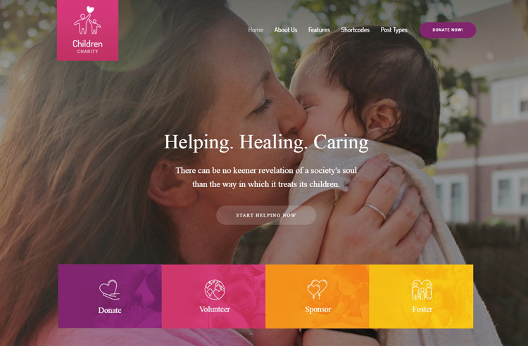 Children Charity - Nonprofit & NGO WordPress Theme