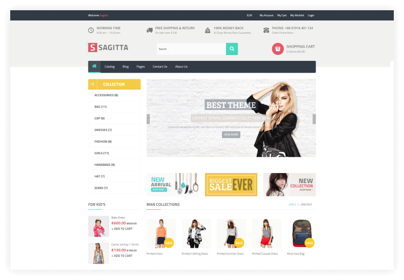 Sagitta - Fashion & Tools Responsive Shopify Theme