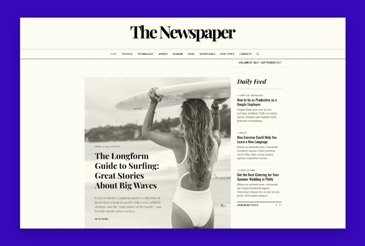 The Newspaper – News Magazine Editorial WordPress Theme