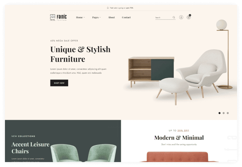 Farnic - Furniture Website Template