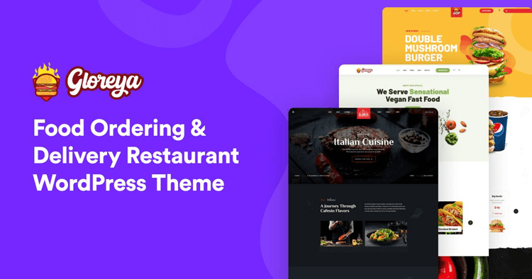 Gloreya - Food Ordering & Delivery Restaurant WordPress Theme