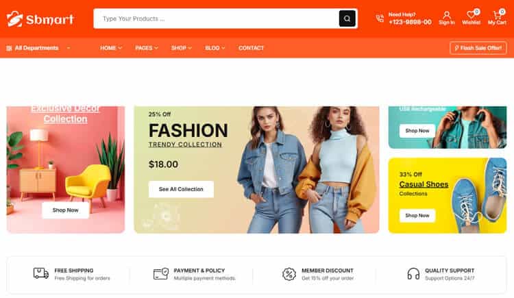 Sbmart - Free WooCommerce Theme