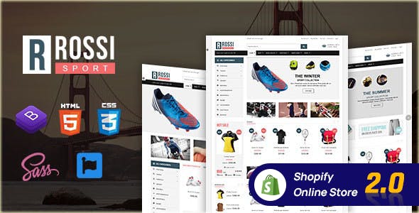 Rossi Sportswear & Shoe Store Shopify Theme