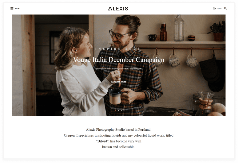 Alexis Photography Hubspot Theme