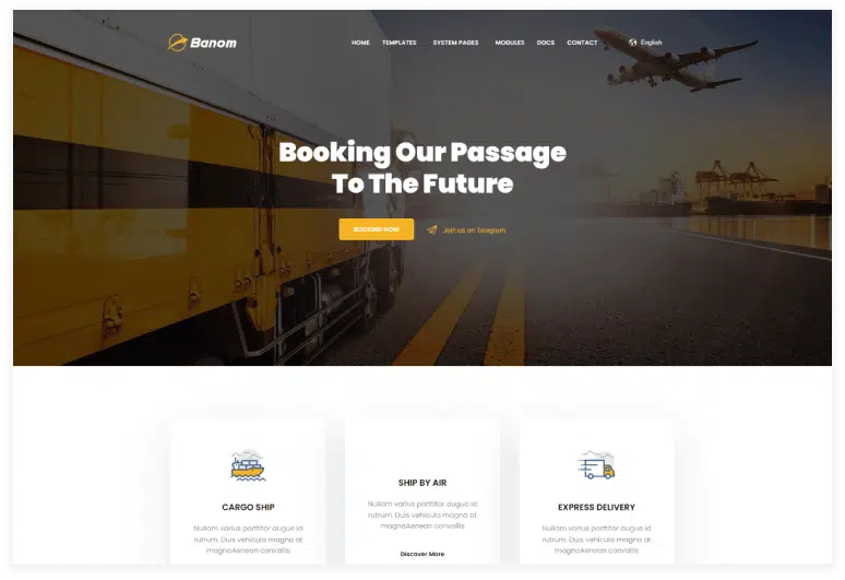 Banom Logistic HubSpot Theme
