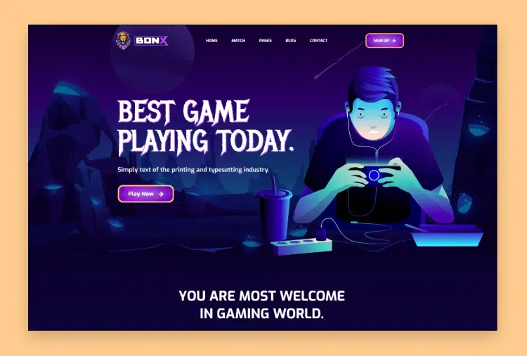 Bonx – Gaming Website Template HTML5 Version