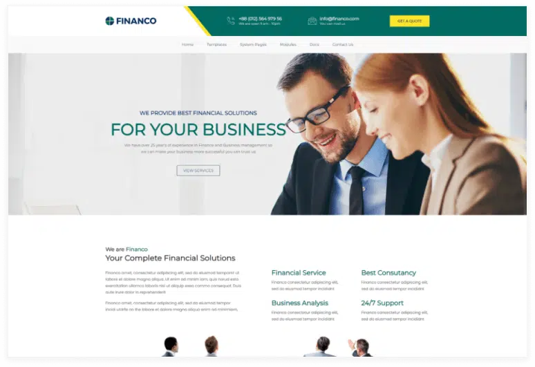 Financo Investment HubSpot Theme