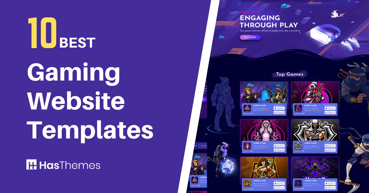 gaming website templates