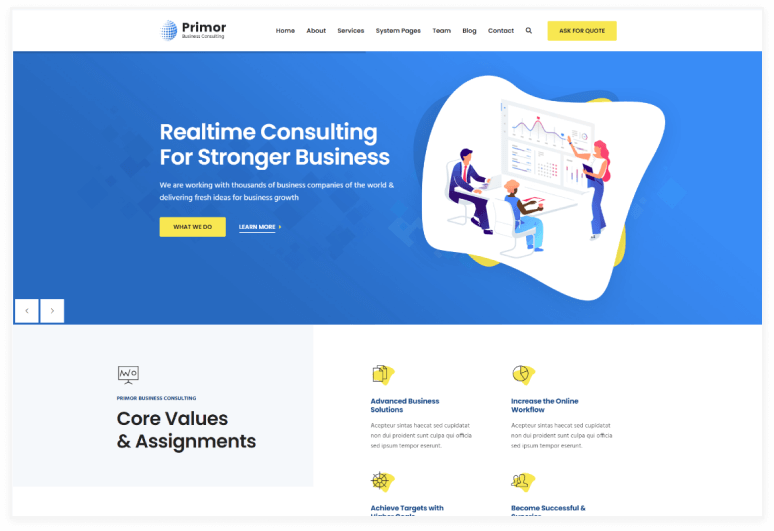 Primor Business Consulting HubSpot Theme