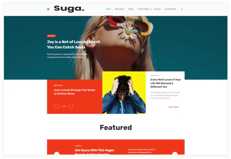 Suga Blog and Magazine Hubspot Theme