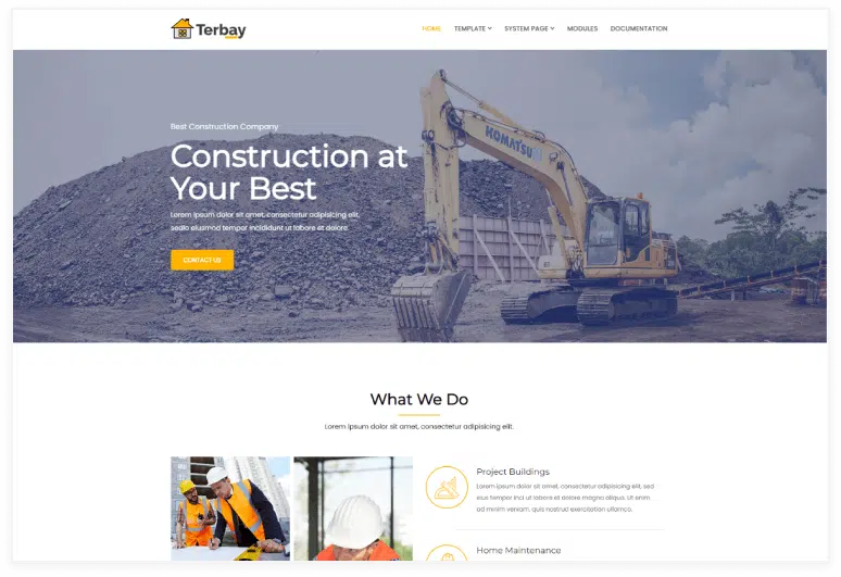 Terbay Construction HubSpot Theme