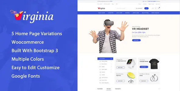 Virginia Electronic WooCommerce WordPress Theme