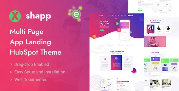 Xshapp - Multipage App Landing HubSpot Theme 