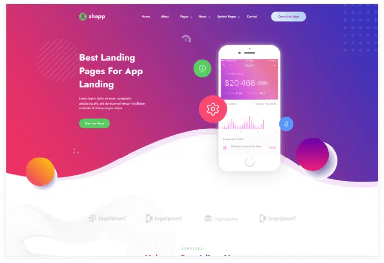 Xshapp Multipage App Landing HubSpot Theme