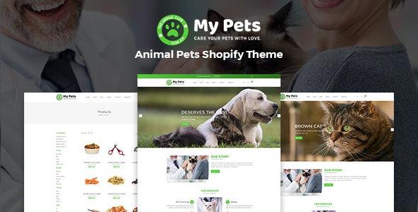 My Pets - Pet Sitter, Pet Shop, Animal Care Shopify Theme