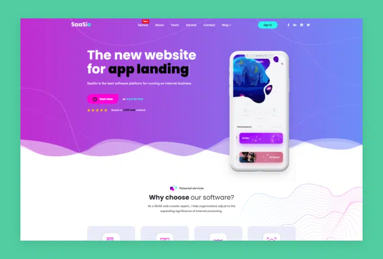 SaaSio - One Page SaaS information technology website templates