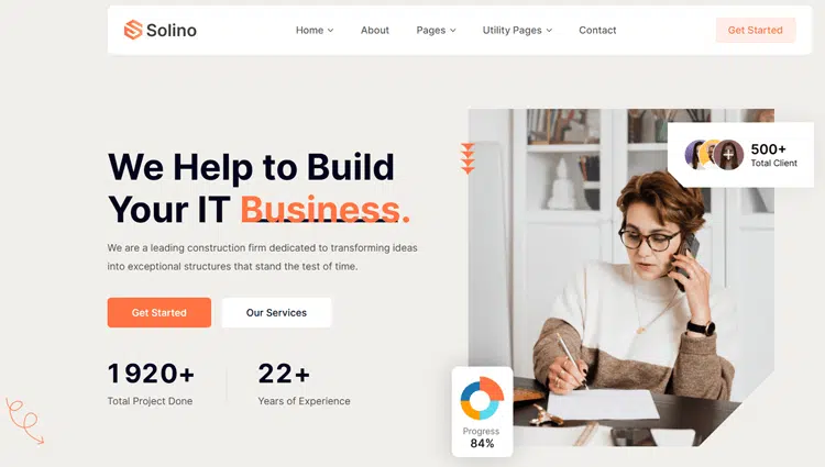 Solino - IT company Website Template