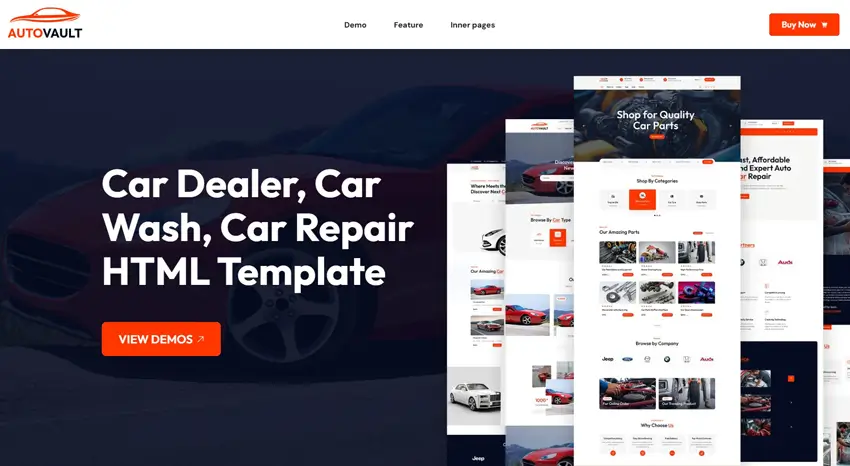 AutoVault – Car Dealer & Automotive HTML5 Template
