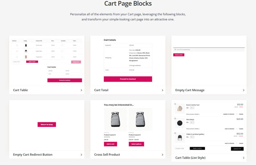 Cart Page Blocks