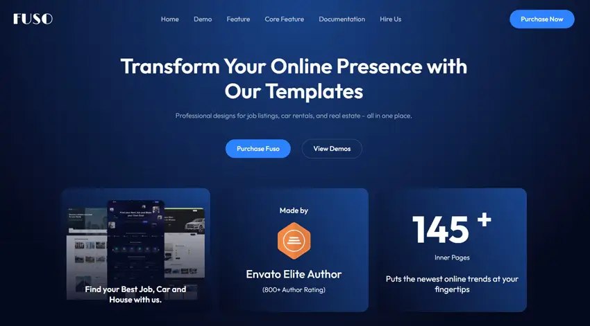 Fuso – Car Dealer, Car Listing HTML Template