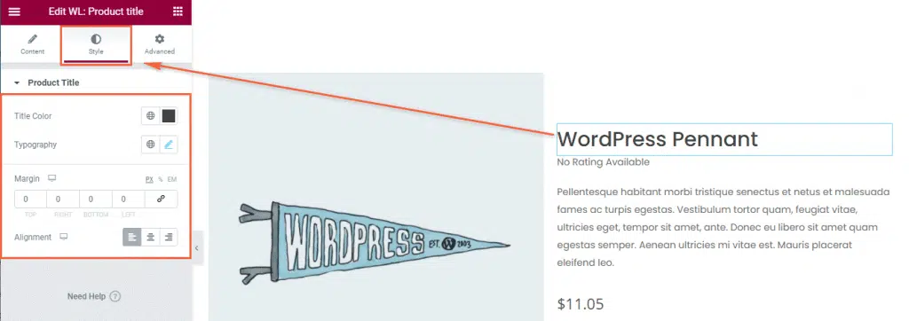 woocommerce product title