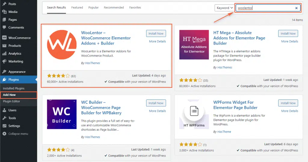 woolentor plugins add new