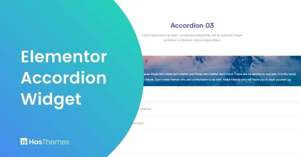 Elementor Accordion Widget