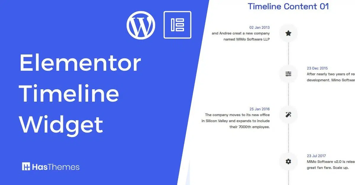 Elementor Timeline Widget