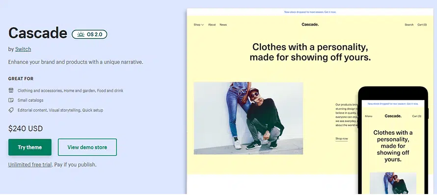 Cascade Shopify Theme