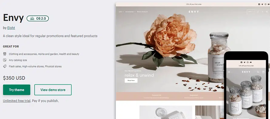 Envy Shopify Theme