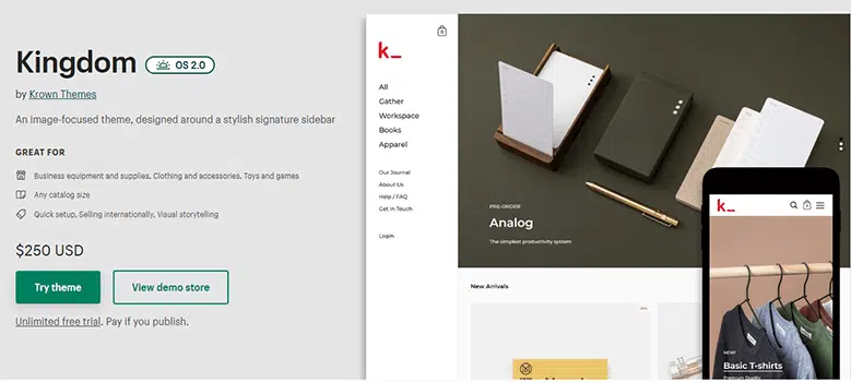 Kingdom Shopify Theme
