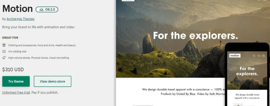 Motion Shopify Theme