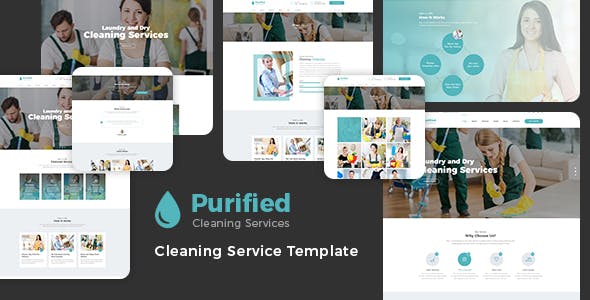 Purified Cleaning Service Agency HTML Template