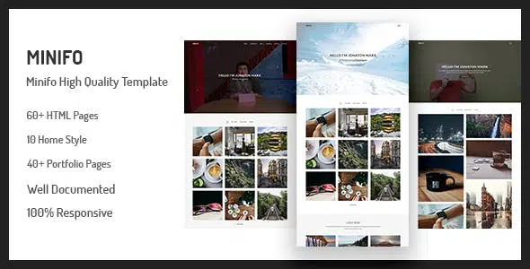 Minifo Minimal Portfolio Template