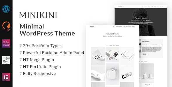 Minikini Minimal portfolio WordPress theme
