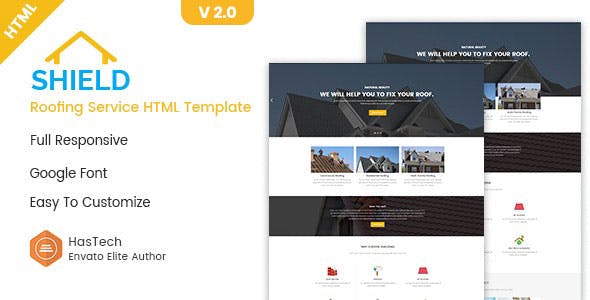Shield – Roofing Service HTML template