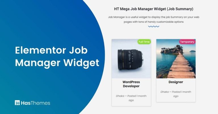 Elementor Job Manager Widget