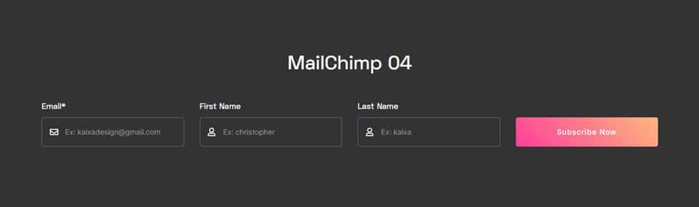 Mailchimp Widget by Move Addons 