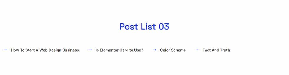 Elementor post list widget by Move Addons