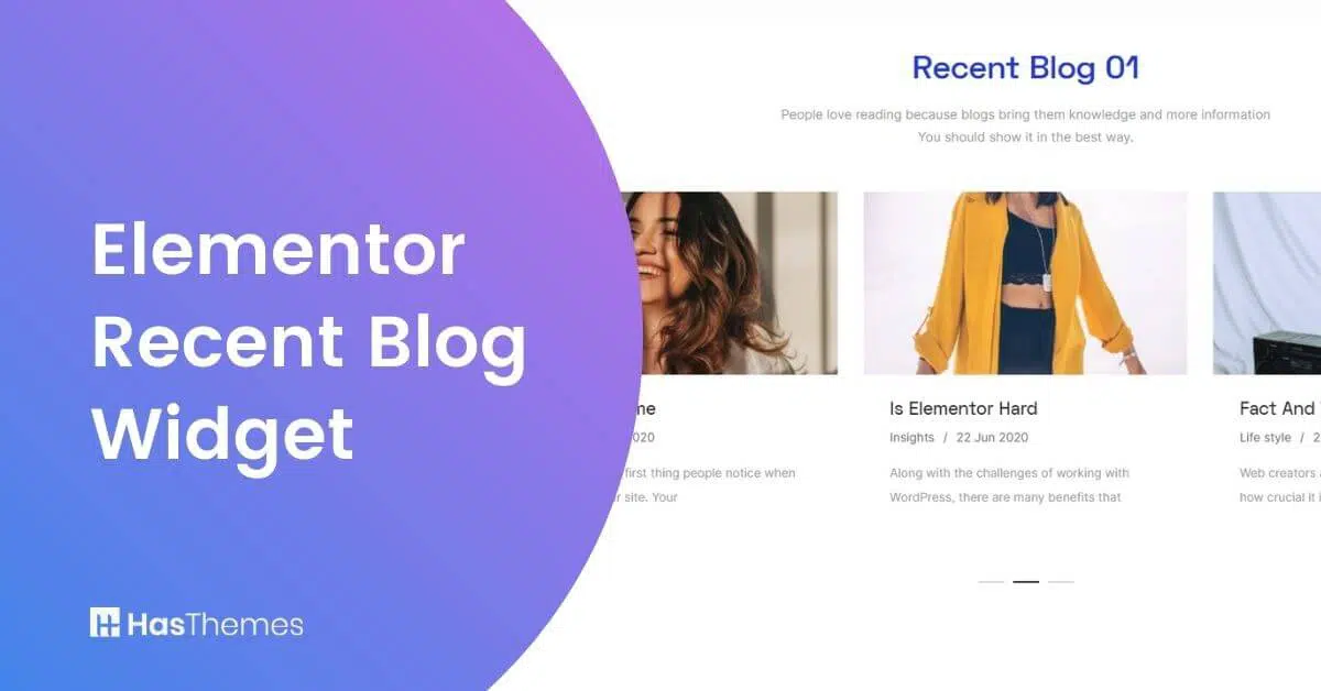 Elementor Recent Blog Widget