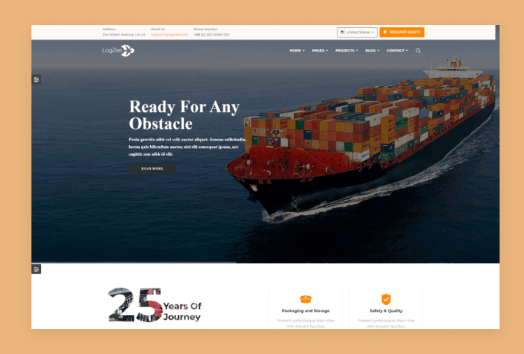 Logzee - Logistics, Transportation, Cargo HTML Template