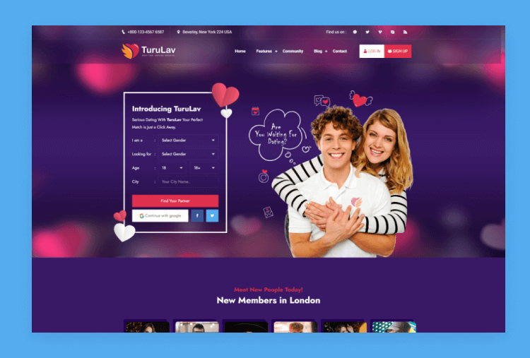 TuruLav – Dating Social Network Template