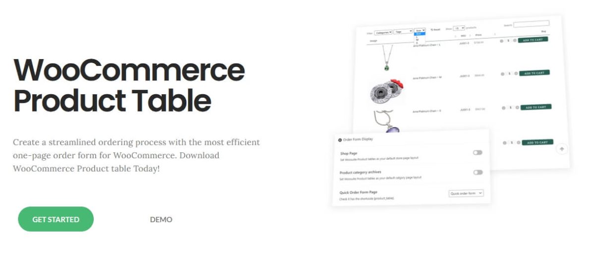 WooCommerce Product Table Lite – Plugin WordPress