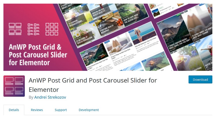 AnWP Post Grid and Post Carousel Slider for Elementor