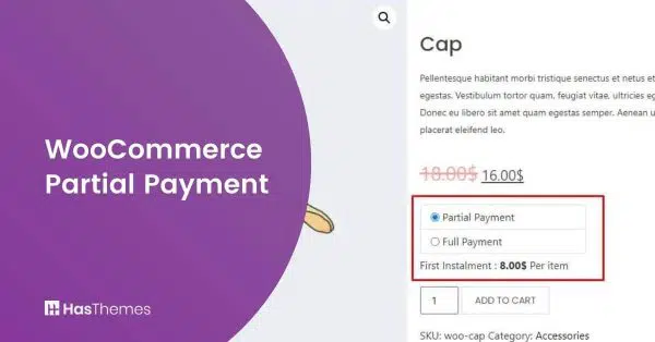 partial payment in WooCommerce