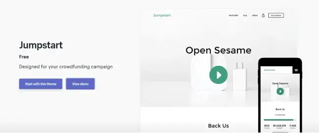 Jumpstart Free Shopify Theme