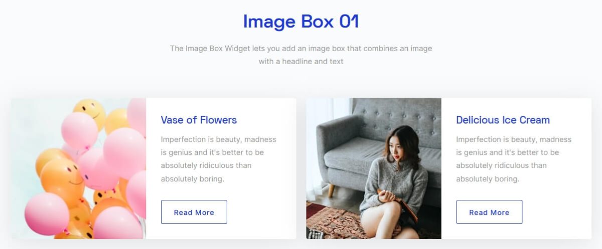 Image Box Widget on Elementor Page Builder